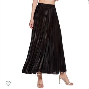 Black metallic maxi skirt